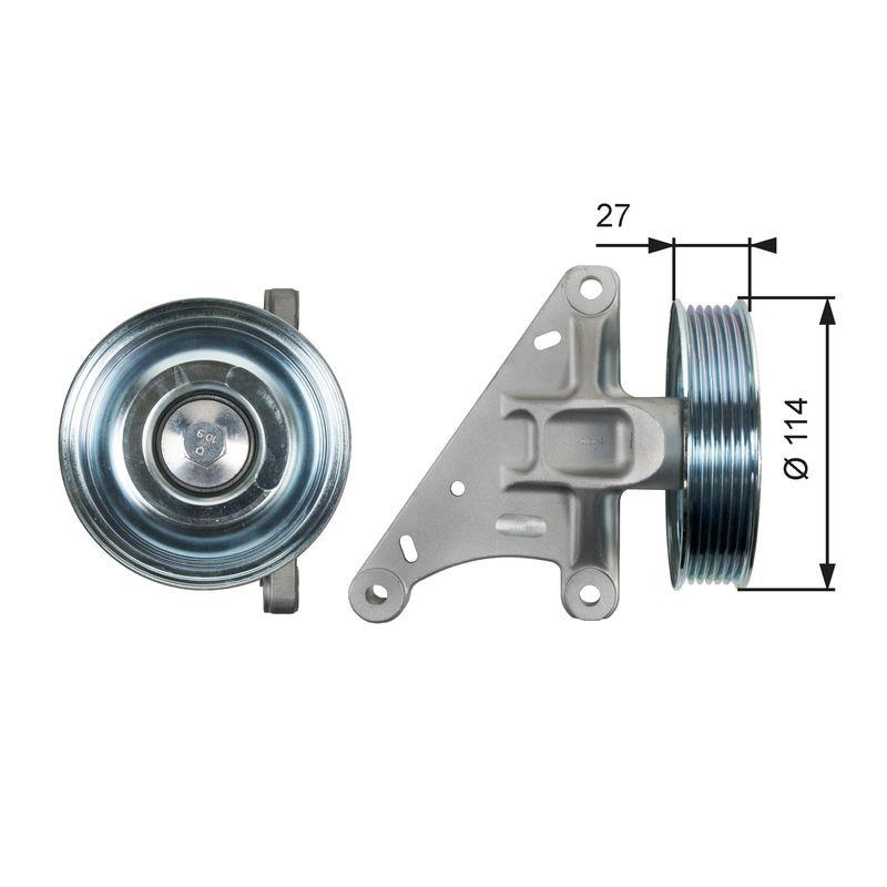 GATES Umlenk-/Führungsrolle, Keilrippenriemen DriveAlign®