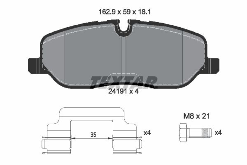 TEXTAR Brake Pad Set, disc brake Q+