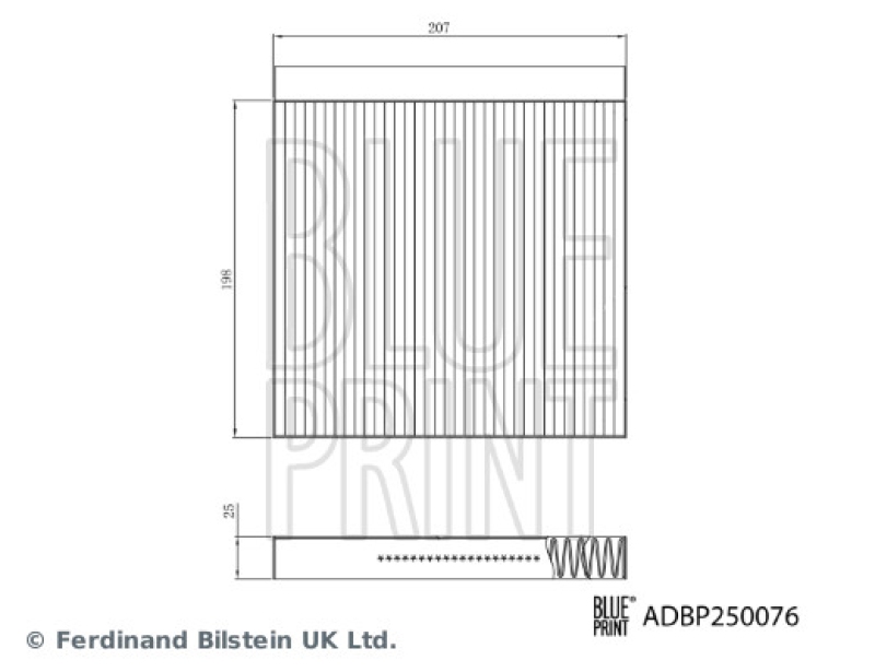 BLUE PRINT Filter, Innenraumluft ADBP250076