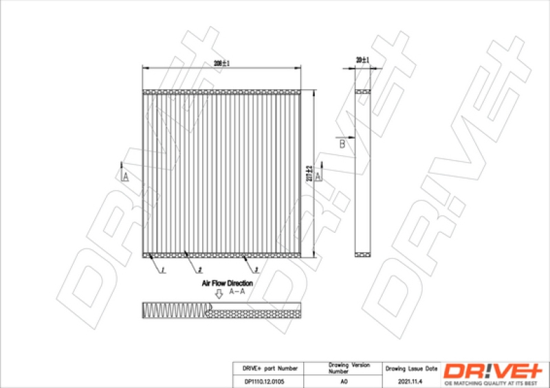 Dr!ve+ Filter, Innenraumluft