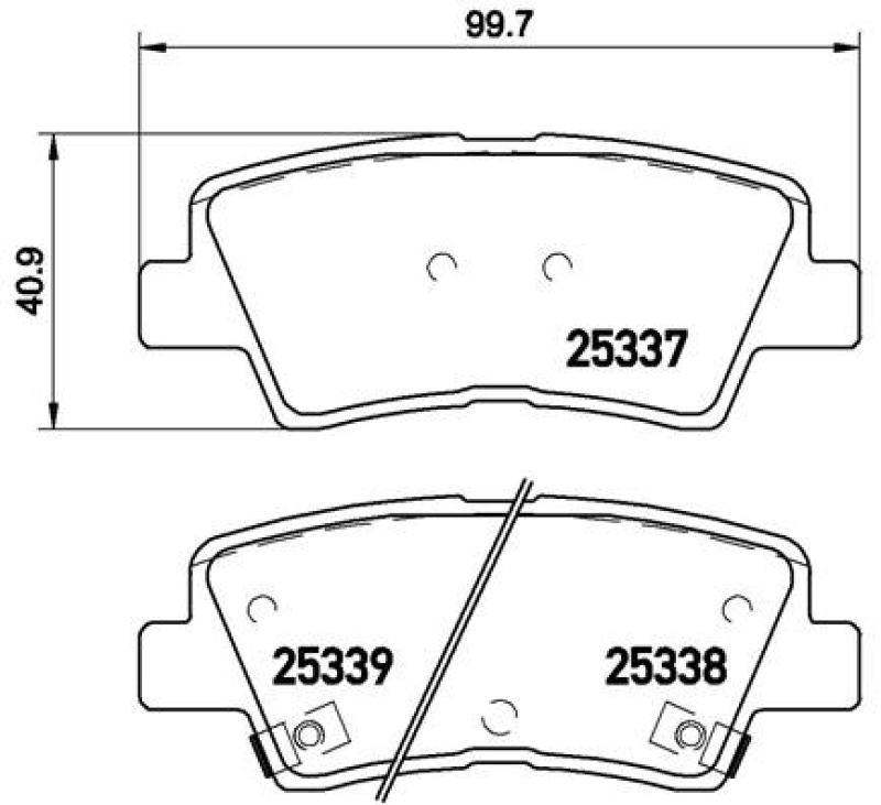 BREMBO Brake Pad Set, disc brake XTRA LINE