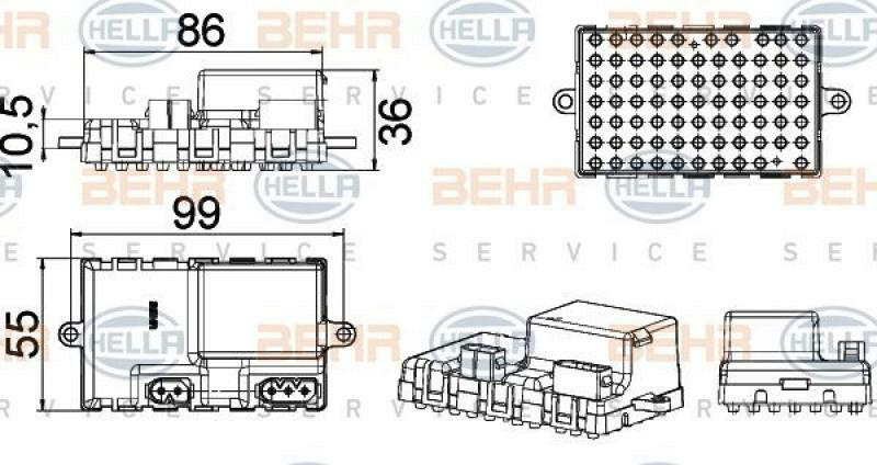 HELLA Regulator, passenger compartment fan BEHR HELLA SERVICE *** PREMIUM LINE ***