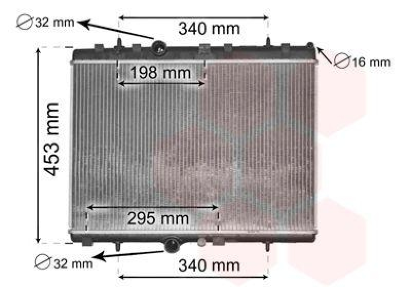 VAN WEZEL Radiator, engine cooling