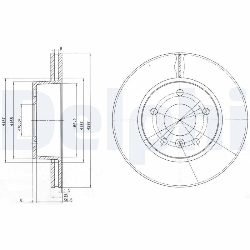 2x DELPHI Bremsscheibe