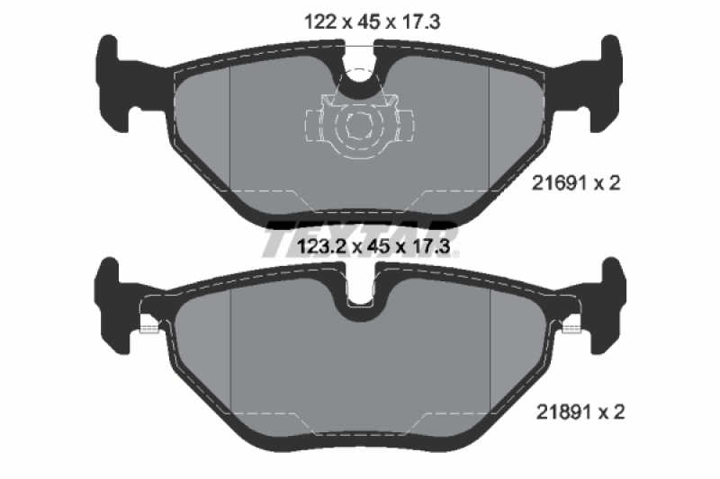 TEXTAR Brake Pad Set, disc brake Q+