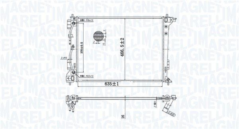 MAGNETI MARELLI Radiator, engine cooling