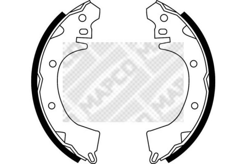 MAPCO Brake Shoe Set