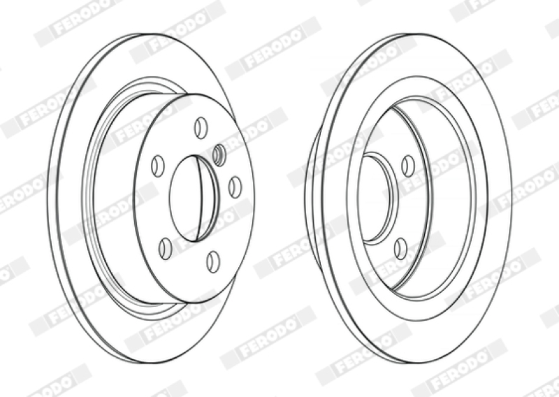 2x FERODO Bremsscheibe PREMIER