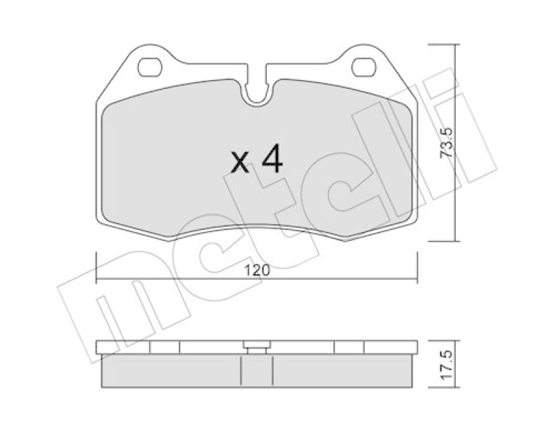 METELLI Bremsbelagsatz, Scheibenbremse