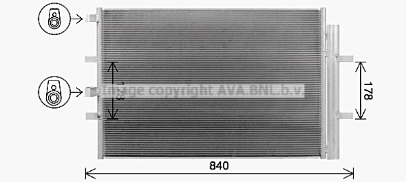 AVA QUALITY COOLING Kondensator, Klimaanlage