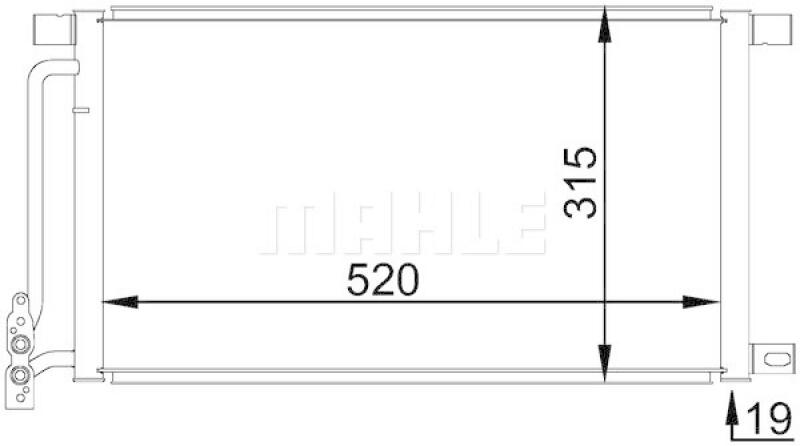MAHLE Kondensator, Klimaanlage BEHR AC 235 001S