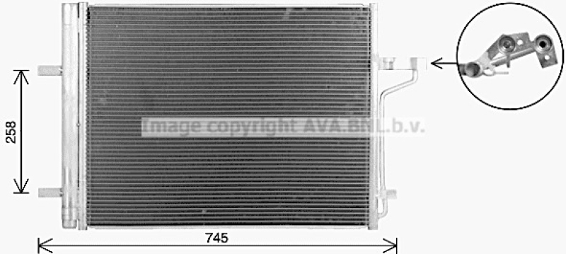 AVA QUALITY COOLING Kondensator, Klimaanlage