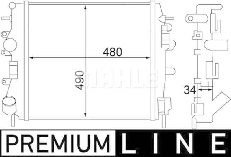 MAHLE Radiator, engine cooling BEHR *** PREMIUM LINE ***