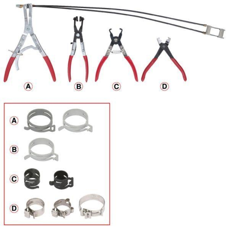 KS TOOLS Pliers, hose clamp