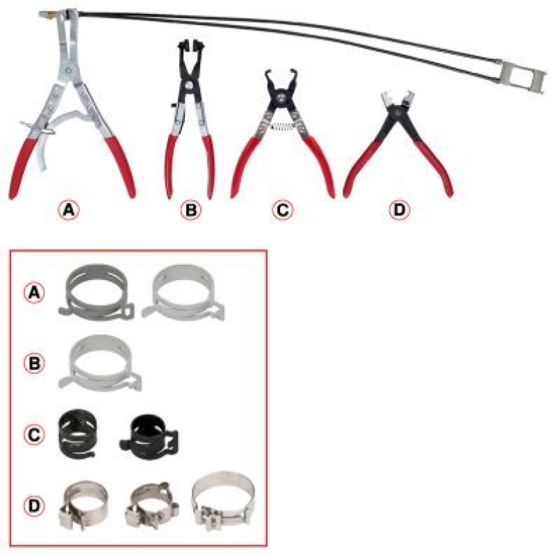 KS TOOLS Pliers, hose clamp