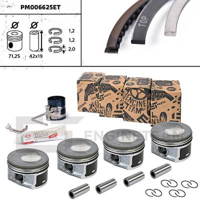 ET ENGINETEAM Kolbensatz boxET – service kit