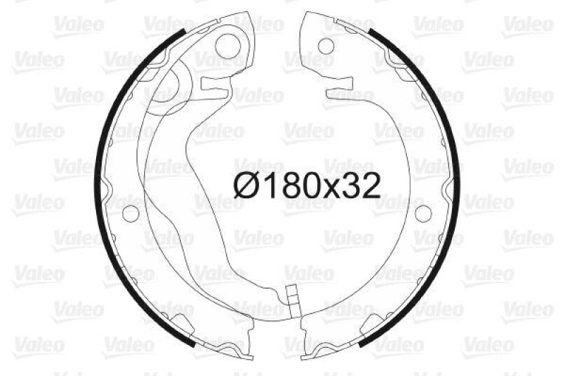 VALEO Brake Shoe Set, parking brake
