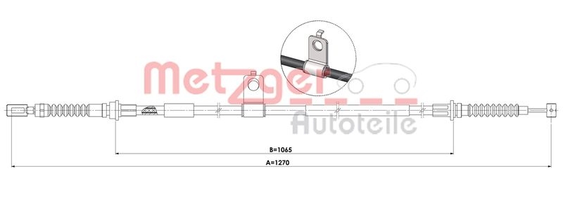 METZGER Cable Pull, parking brake