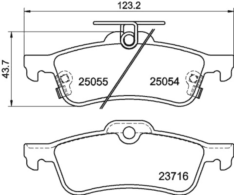 HELLA Brake Pad Set, disc brake