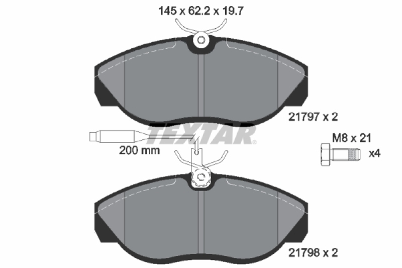 TEXTAR Brake Pad Set, disc brake