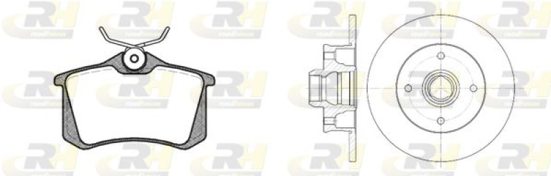 ROADHOUSE Brake Set, disc brake Dual Kit