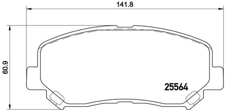 BREMBO Brake Pad Set, disc brake XTRA LINE