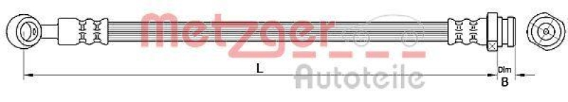 METZGER Bremsschlauch 4110717