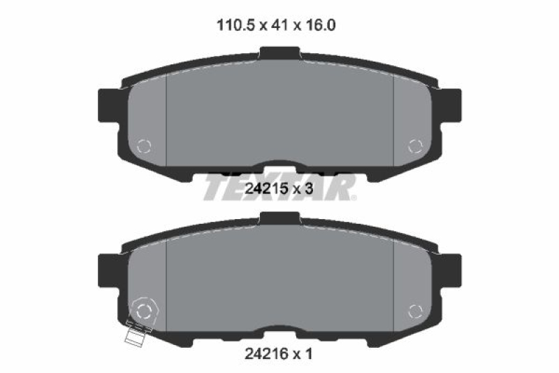 TEXTAR Brake Pad Set, disc brake