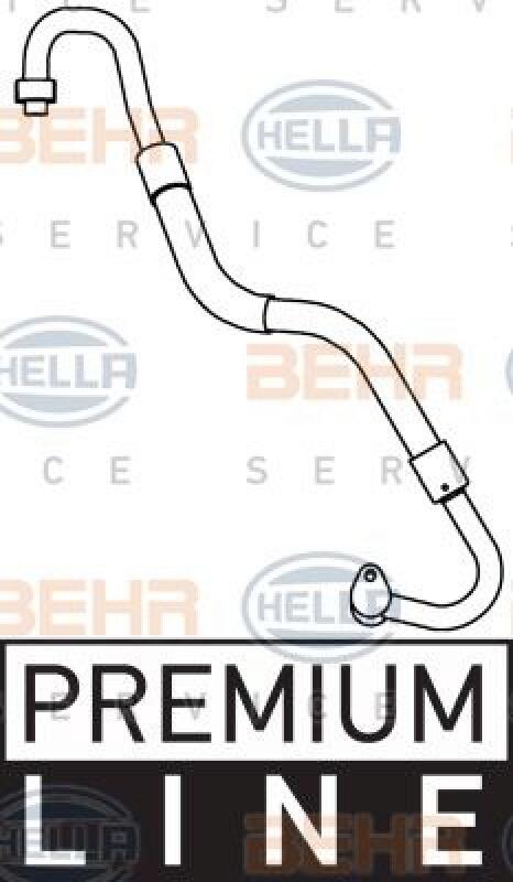 HELLA High-/Low Pressure Line, air conditioning BEHR HELLA SERVICE *** PREMIU...