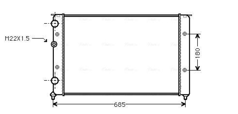 AVA QUALITY COOLING Radiator, engine cooling