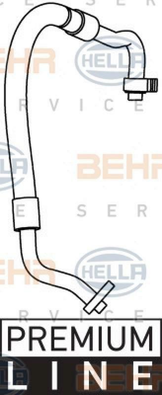 HELLA Low Pressure Line, air conditioning BEHR HELLA SERVICE *** PREMIUM LINE ***