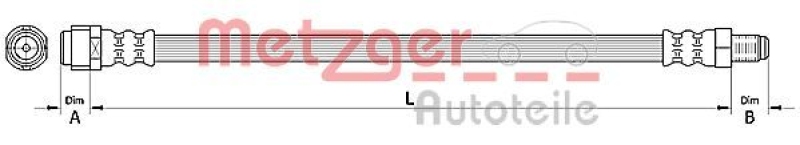 METZGER Bremsschlauch 4110726