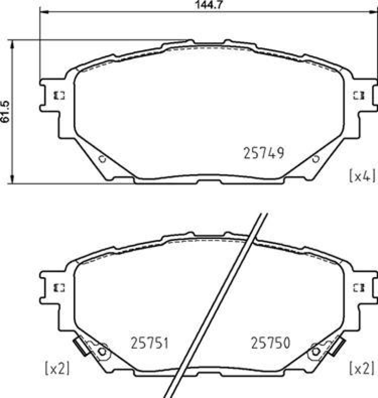 BREMBO Bremsbelagsatz, Scheibenbremse PRIME LINE