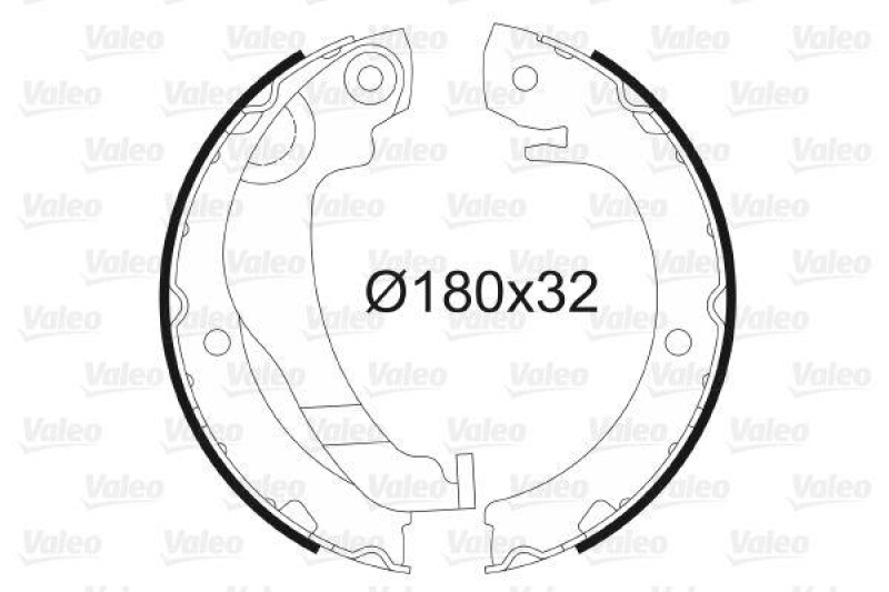 VALEO Brake Shoe Set, parking brake