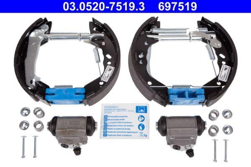 ATE Bremsbackensatz Original ATE TopKit 03.0520-7519.3