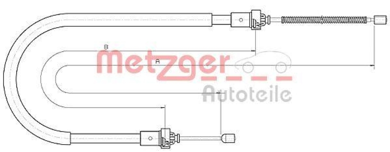 METZGER Cable, parking brake COFLE