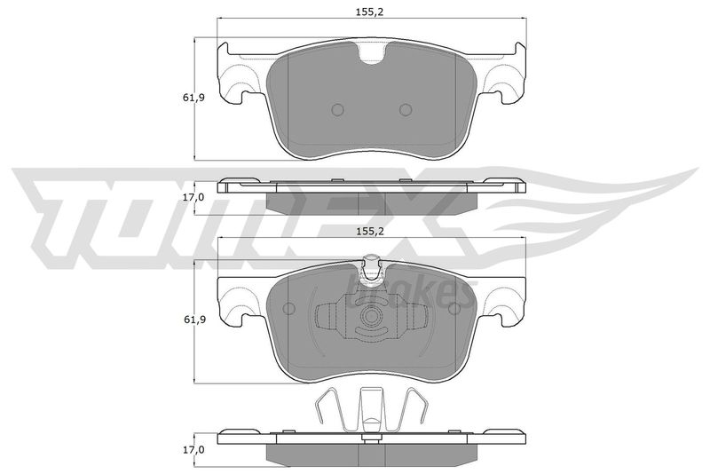 TOMEX Brakes Bremsbelagsatz, Scheibenbremse