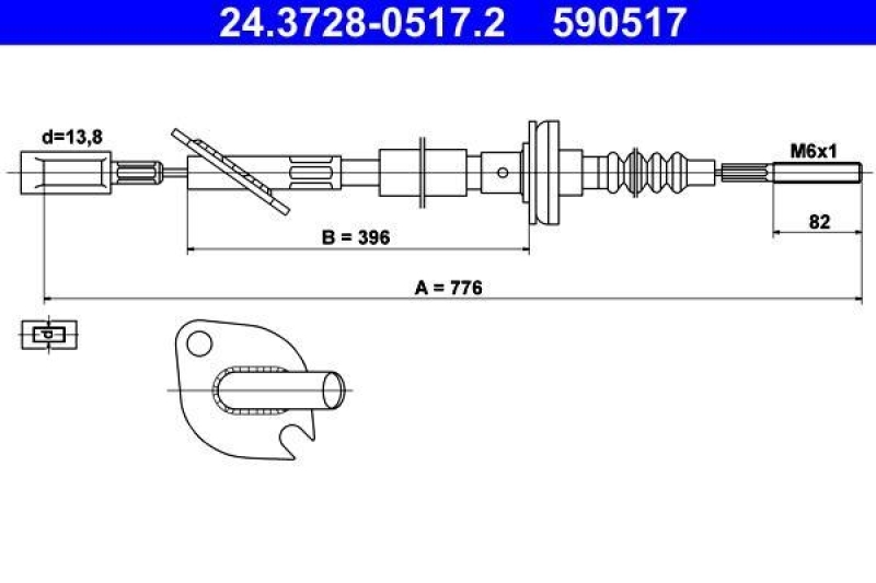 ATE Clutch Cable