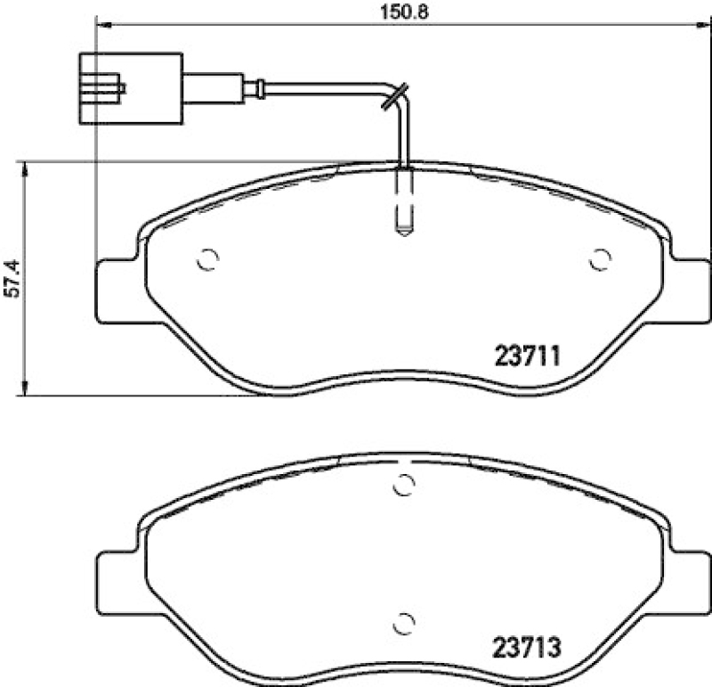 HELLA Brake Pad Set, disc brake