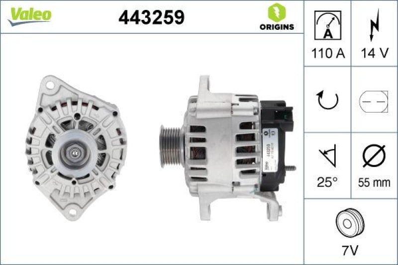 VALEO Generator VALEO ORIGINS NEW OE TECHNOLOGIE