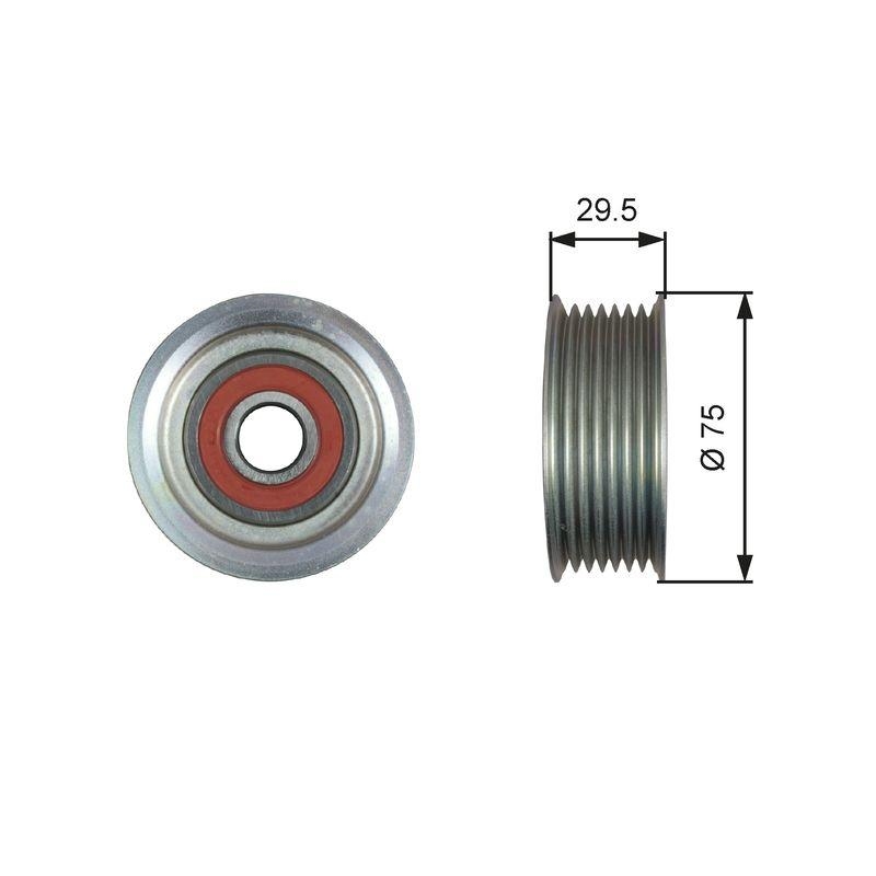 GATES Umlenk-/Führungsrolle, Keilrippenriemen DriveAlign®