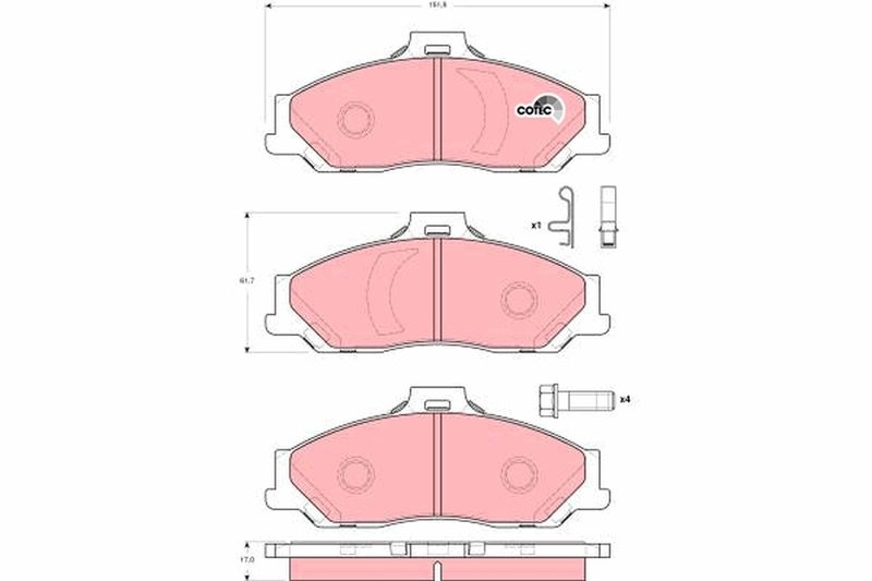 TRW Brake Pad Set, disc brake COTEC