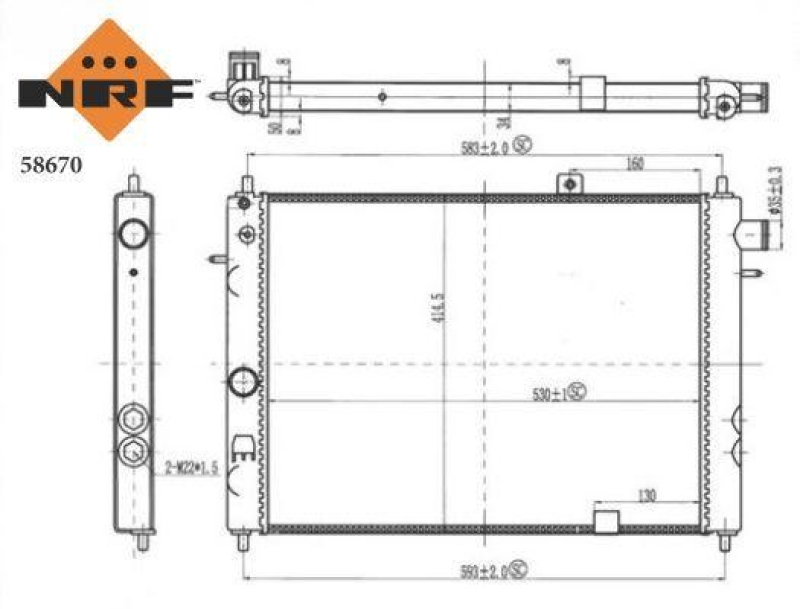 NRF Radiator, engine cooling