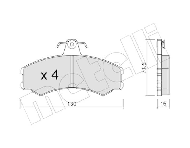 METELLI Bremsbelagsatz, Scheibenbremse 22-0031-1