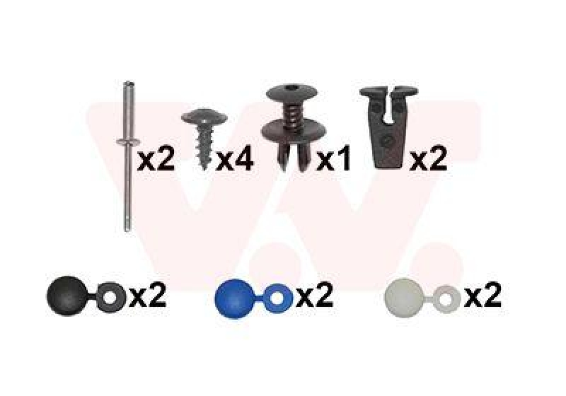 VAN WEZEL Mounting Kit, bumper