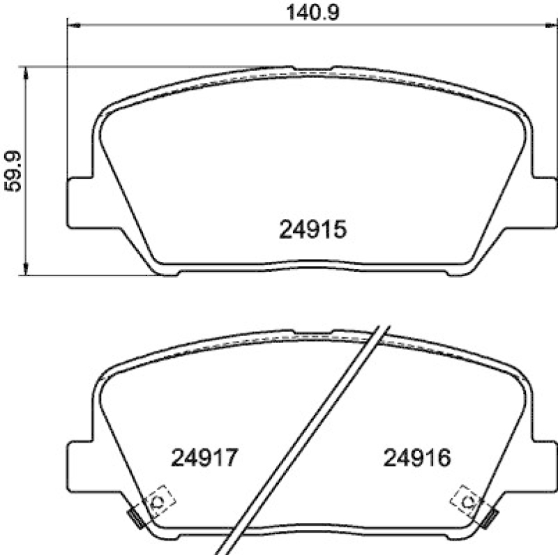 HELLA Brake Pad Set, disc brake