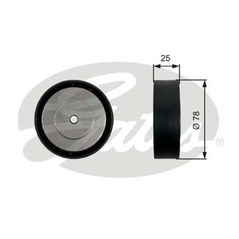 GATES Deflection/Guide Pulley, V-ribbed belt DriveAlign®