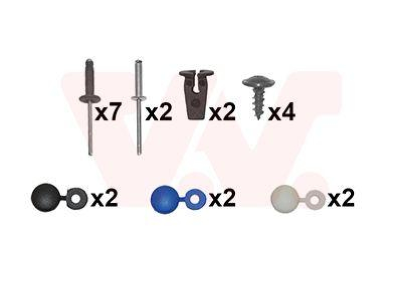 VAN WEZEL Mounting Kit, bumper