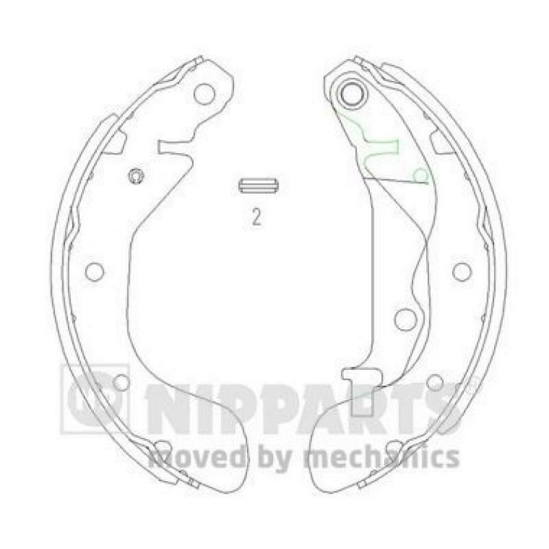 NIPPARTS Brake Shoe Set