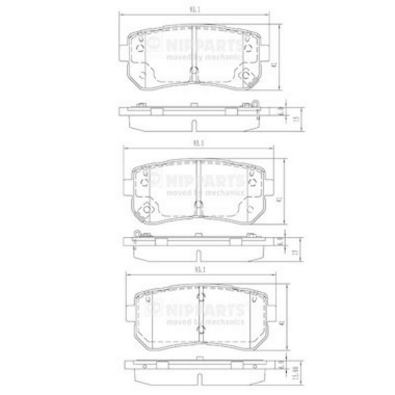 NIPPARTS Brake Pad Set, disc brake